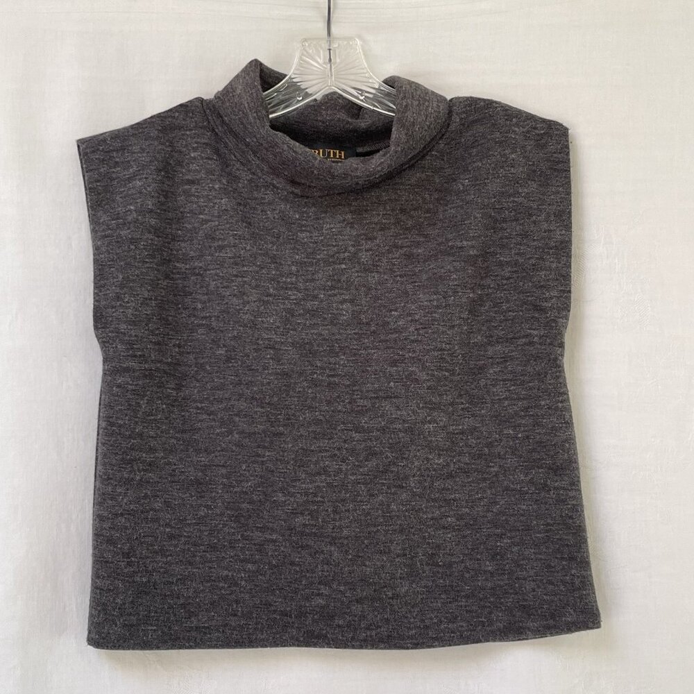 Truth By Republic Womens Large Gray Pullover Sweater Turtleneck Boho Goth